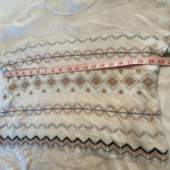 Talbots Women's Cozy Fair Isle Mockneck Sweater Size Small - Picture 9 of 12